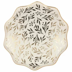 Enfant Meri Meri Décoration De Fête|Grandes assiettes Feuilles dorées - Set de 8