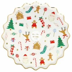 Meri Meri Grandes assiettes Joli Noël - set de 8 Multicolore Online