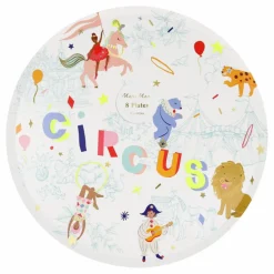 Enfant Meri Meri Décoration De Fête|Grandes assiettes Le cirque - set de 8