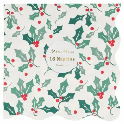 Meri Meri Grandes serviettes Houx - set de 16 Multicolore Sale