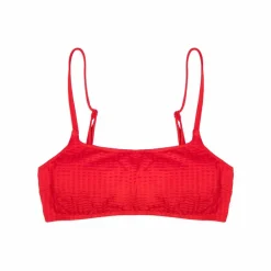Miska Paris Haut de Maillot de Bain Bralette Gaufré | Rouge Discount