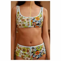 Alémais Haut de Maillot Orange Blossom Fibres Recyclées | Bleu ciel