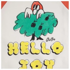 Bobo Choses Hoodie Hello Joy Coton Bio | Rouge Discount