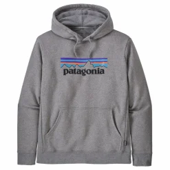 Patagonia Hoodie Logo - Collection Homme | Gris chiné foncé Discount