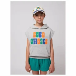 Best Bobo Choses Hoodie Sans Manches Coton Bio | Gris chiné
