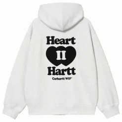 Sale Carhartt WIP Hoodie Zippé Heart II Hartt | Gris chiné clair