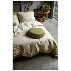 Hot Suite 702 Housse de couette Striped en percale organique - -Ecru | Olive