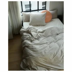 Enfant Suite 702 Linge De Lit Enfant|Linge De Lit|Housse de couette Striped en percale organique - Brown-Ecru |