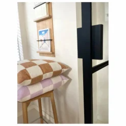 Hot Maison Deux Housse de coussin en laine Damier | Lilas tLilas