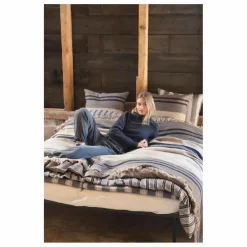 Libeco Coussins|Housse de coussin en lin Black House Stripe |