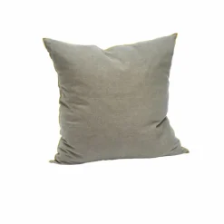 Discount Madam Stoltz Housse de coussin en lin et coton | Gris