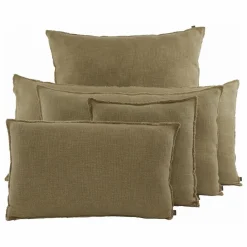 Haomy Housse de coussin en lin California | Gold Hot