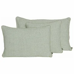 Haomy Housse de coussin vichy en lin Piana II |