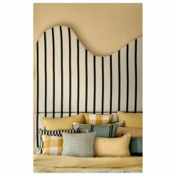 Haomy Housse de coussin vichy en lin Piana II |