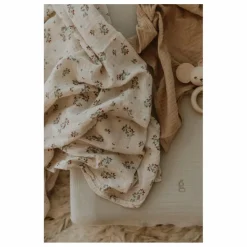 garbo&friends Housse de matelas à langer en mousseline de coton Crème Online