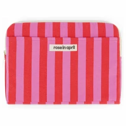 Femme Rose in April Housse d'ordinateur Octave rayée |