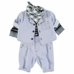 Online Piupiuchick Jean Droit Elastiqué | Bleu Clair