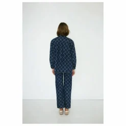 The Tiny Big Sister Jean Flowers Grid | Denim