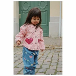 Konges Sløjd Jean Magot Cœurs Coton Bio | Bleu Hot