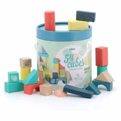 Vilac Jeu de construction en bois Sous la canopée - Boîte de 54 Multicolore Best