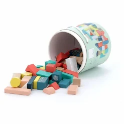 Vilac Jeu de construction en bois Sous la canopée - Boîte de 54 Multicolore Best