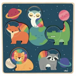 Vilac Jeu d'encastrement tactile Espace