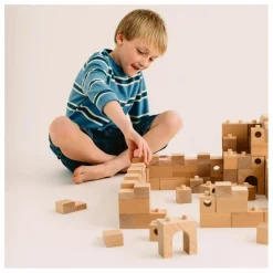 Hot Sarbakane Jeux de Construction Brick a Block - Builder Bois clair