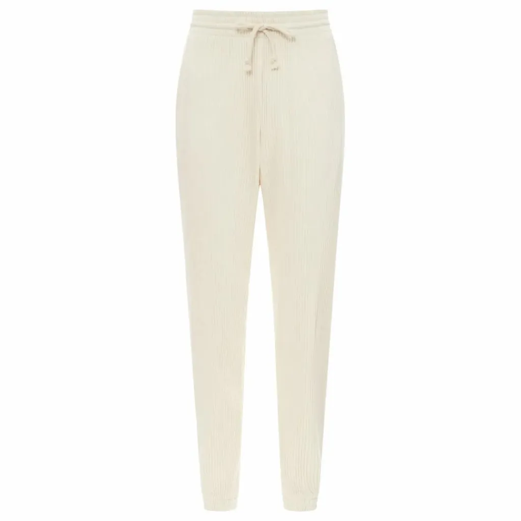 Baserange Jogger Côtelé Coton Bio | Blanc cassé
