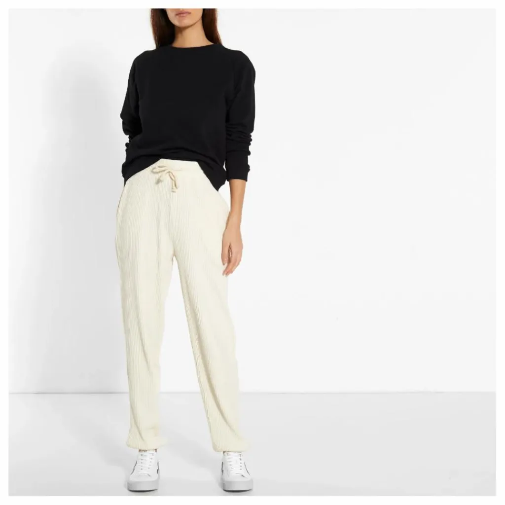 Baserange Jogger Côtelé Coton Bio | Blanc cassé