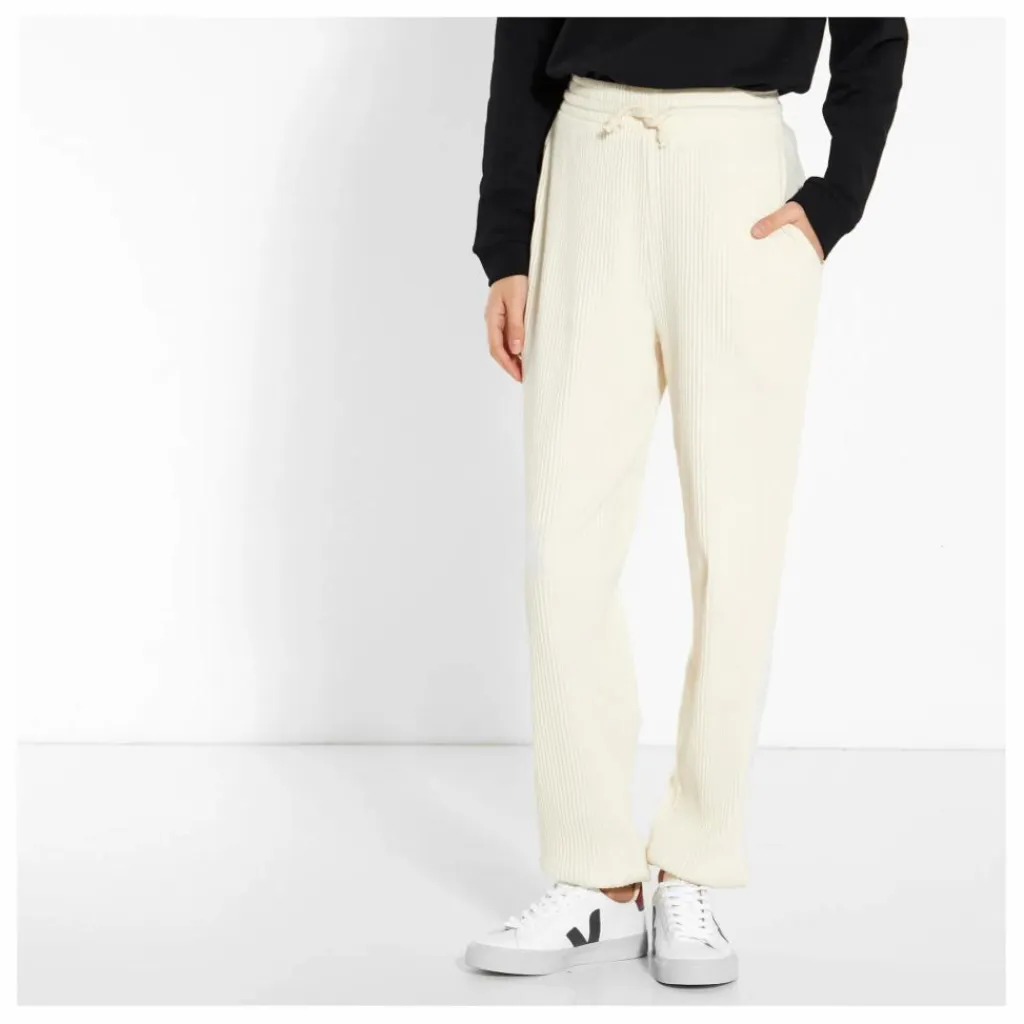 Baserange Jogger Côtelé Coton Bio | Blanc cassé