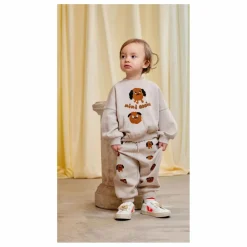 Discount Mini Rodini Jogger Doggies Coton Bio | Gris chiné