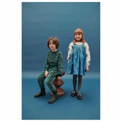 Sale Emile et Ida Jogger Rayé Velours | Vert