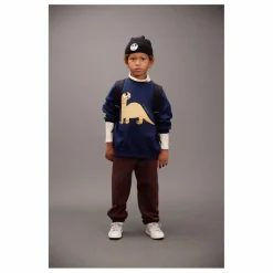 Mini Rodini Jogger Rayures Coton Bio | Marron New