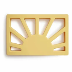 Mushie Jouet de dentition en silicone | Jaune Online