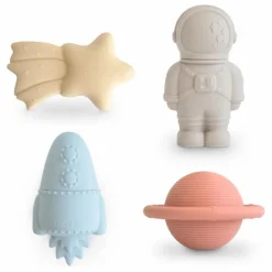 Mushie Jouets pour le bain Espace - Set de 4 Multicolore Hot