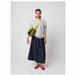 Bobo Choses Jupe A-Line Rayée Denim Coton Bio - Collection Femme | Bleu marine Outlet