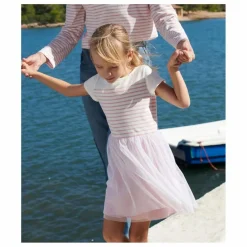 Hot Petit Bateau Jupe Bold Coton Bio | Rose