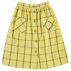 Hot Piupiuchick Jupe Carreaux | Jaune pâle