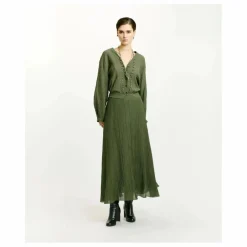 New Momoni Jupe Corral Gaufrée | Vert