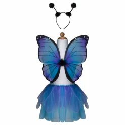 Great Pretenders Jupe de papillon avec ses ailes et sa baquette | Bleu