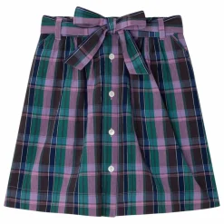 Bonpoint Jupe Esterina Carreaux Coton Bio | Violet Outlet