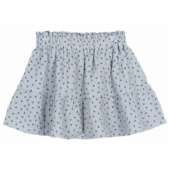 Búho Jupe Gaze de Coton Bio | Bleu gris