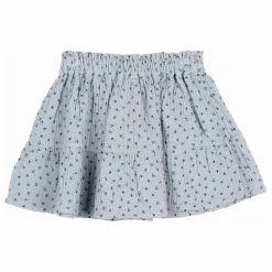 Búho Jupe Gaze de Coton Bio | Bleu gris