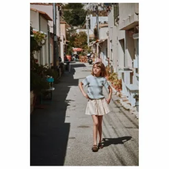 Poudre Organic Jupe Myosotis Double Gaze de Coton Bio | Rose poudré New