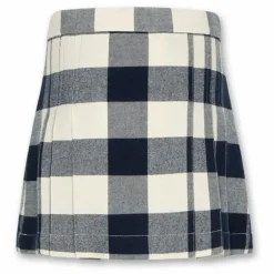 AO76 Jupe Philo Jin Carreaux | Bleu marine