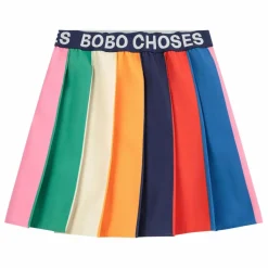 Bobo Choses Jupe Plissée Rayée | Bleu marine New