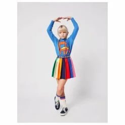 Bobo Choses Jupe Plissée Rayée | Bleu marine New