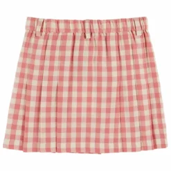 Emile et Ida Jupe Plissée Vichy | Rose Best