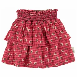 Enfant Piupiuchick Jupes, Shorts|Jupes, Shorts|Jupe Volants Carreaux Fleurs |
