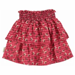 Enfant Piupiuchick Jupes, Shorts|Jupes, Shorts|Jupe Volants Carreaux Fleurs |